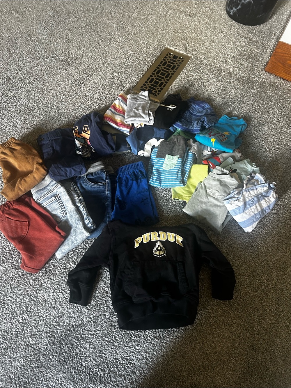 Carter's Black Purdue Logo Kids Pullover Hoodie